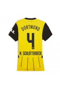 Borussia Dortmund Nico Schlotterbeck #4 Voetbaltruitje Thuis tenue Dames 2024-25 Korte Mouw